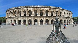 Interior y estructura de la Arena de Nimes