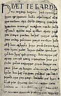 Primera página de Beowulf