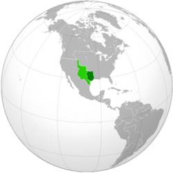 Mapa geográfico de la República de Texas y sus áreas disputadas