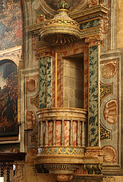 Púlpito de estilo manuelino del convento de Cristo en Tomar
