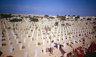 Vista general del cementerio militar erigido en honor a los caídos en El Alamein.