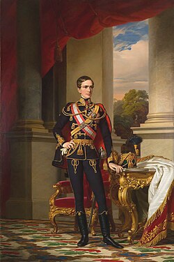Francisco José con uniforme de húsar