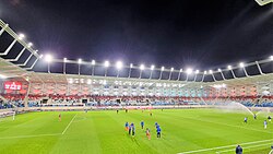 Interior y campo de juego del estadio