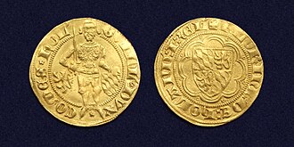 Moneda de oro acuñada durante el mandato de Guillermo V de Holanda