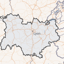 Mapa de la región Auvernia-Ródano-Alpes