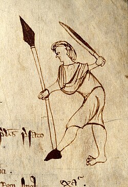 Ilustración de un guerrero medieval