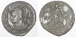 Moneda acuñada para conmemorar la fundación de Constantinopla
