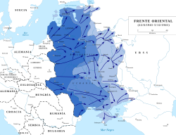 Mapa del avance alemán en 1941