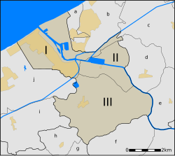 Mapa detallado del municipio de Nieuwpoort