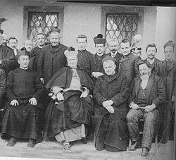 Fotografía histórica de Angelo Roncalli junto al obispo Radini-Tedeschi