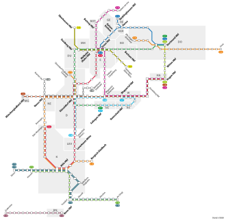 Mapa de la red del S-Bahn Rin-Ruhr