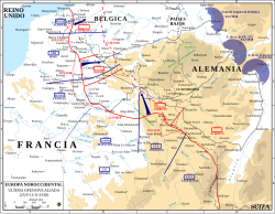 Mapa de las ofensivas aliadas finales de 1918