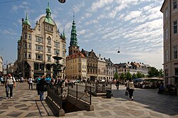 Zona peatonal Strøget en Copenhague