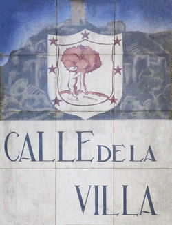 Calle dedicada a la villa de Madrid