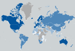 Mapa de competitividad de 140 países en 2015-2016