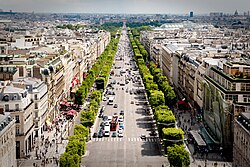 Vista panorámica de la Avenida de los Campos Elíseos