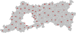 Mapa detallado de los municipios