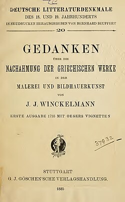 Edición de 1885 de sus reflexiones sobre el arte