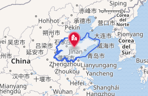 Mapa de la localización de Shandong en China