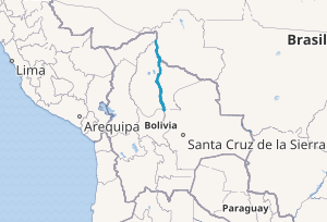 Mapa de localización del Río Mamoré