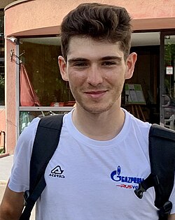 Christian Scaroni en una competición de ciclismo