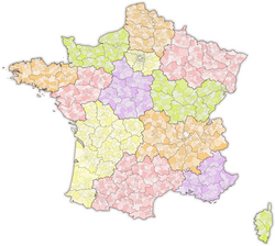 Los cantones de la Francia metropolitana .