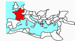 Mapa de las provincias romanas en la Galia