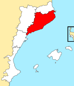 Ubicación del dialecto catalán central