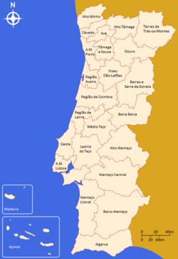 Mapa de las divisiones estadísticas NUTS III