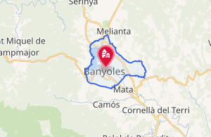 Mapa detallado del entorno de Bañolas