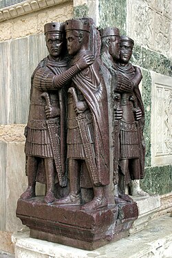 Escultura de los tetrarcas en Venecia