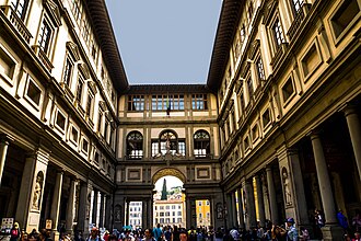 Patio interior de la Galería Uffizi
