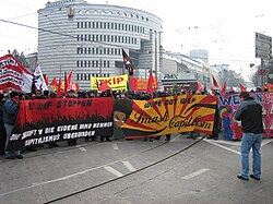 Protesta contra el Foro Económico Mundial