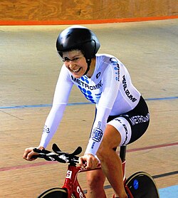 Molly Van Houweling durante el US Hour Record en México