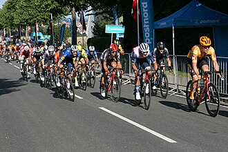 Fotografía panorámica y detalle de la competición en la Vuelta a Dinamarca 2021