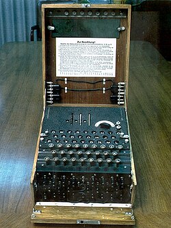 Máquina Enigma utilizada durante la Segunda Guerra Mundial