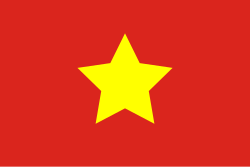 Bandera del Viet Minh, versión histórica utilizada durante la resistencia en Vietnam.