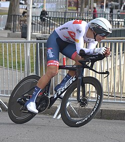 Filippo Baroncini en una competición ciclista