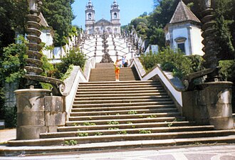Escaleras del santuario de Bom Jesus do Monte