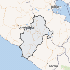 Mapa de ubicación del Departamento de Moquegua