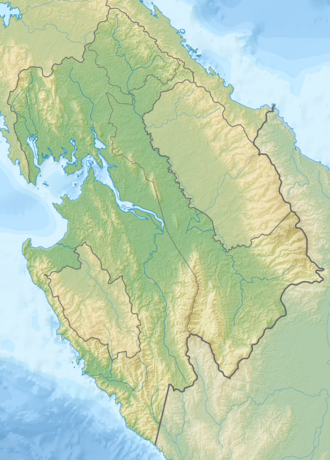 Mapa de ubicación de la Serranía del Darién en la provincia de Darién