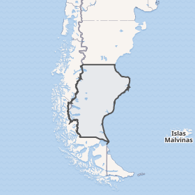 Mapa de ubicación de la Provincia de Santa Cruz