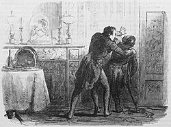 Escenario de un homicidio en curso
