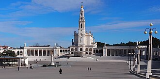 Vista general del Santuario de Fátima