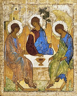 La Trinidad del Antiguo Testamento, icono de Andréi Rubliov