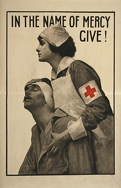 Cartel histórico de la Cruz Roja de la Primera Guerra Mundial