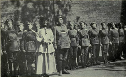 Integrantes del Batallón de mujeres en Petrogrado.