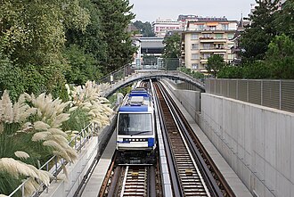 Esquema visual o vista del sistema del Metro de Lausana