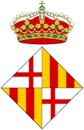 Escudo de Barcelona de dos palos