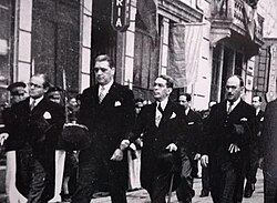 Marcha presidencial rumbo al Capitolio el 7 de agosto de 1938